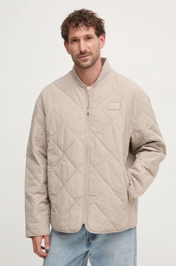 Calvin Klein Jeans Jakna Calvin Klein Jeans za muškarce, boja: bež, za prijelazno razdoblje, oversize, J30J326936