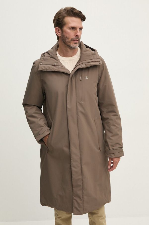 Calvin Klein Jeans Jakna Calvin Klein Jeans za muškarce, boja: bež, za zimu, J30J326085