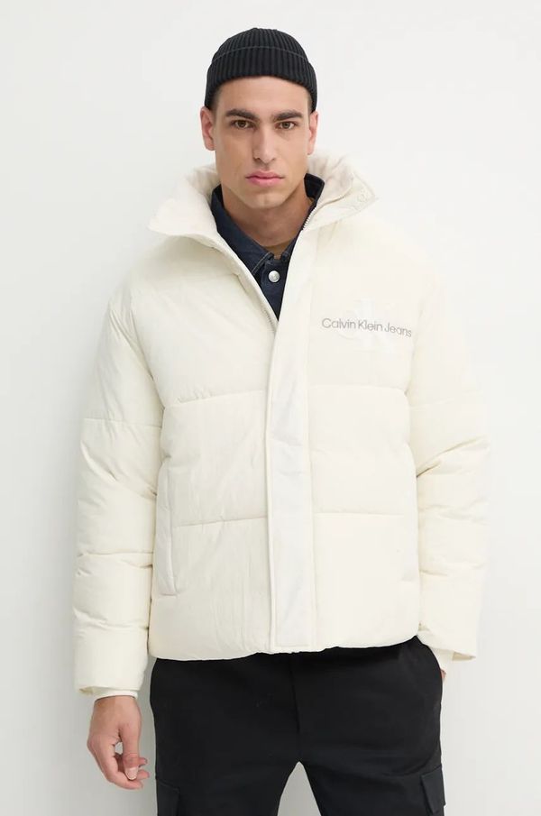 Calvin Klein Jeans Jakna Calvin Klein Jeans za muškarce, boja: bež, za zimu, oversize, J30J326101