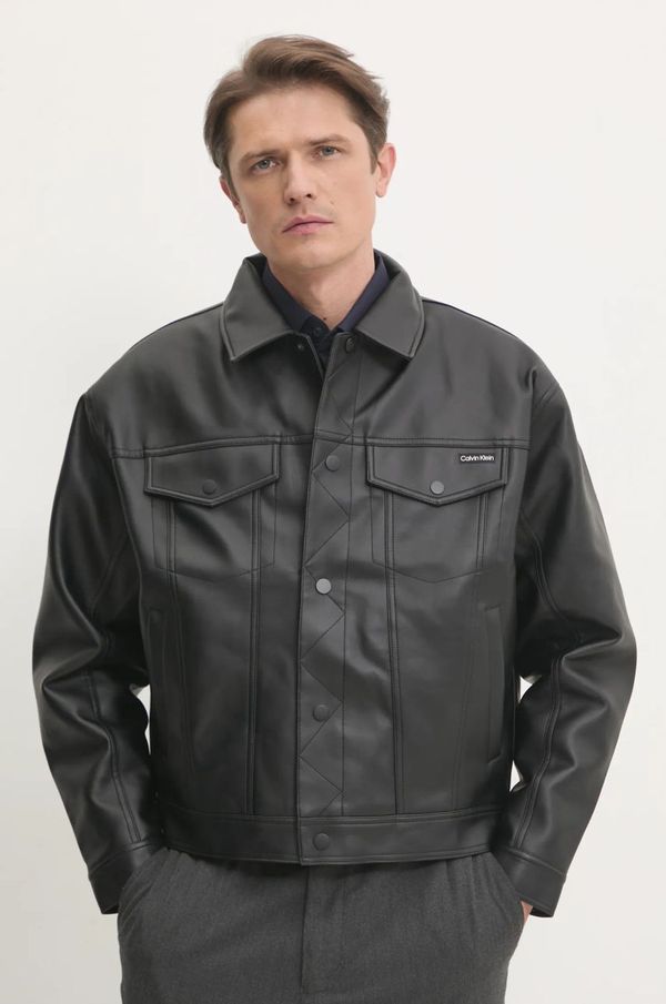 Calvin Klein Jeans Jakna Calvin Klein Jeans za muškarce, boja: crna, za prijelazno razdoblje, oversize, J30J327030