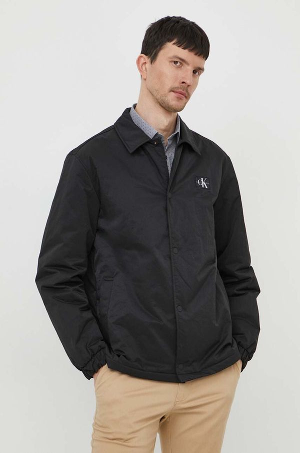 Calvin Klein Jeans Jakna Calvin Klein Jeans za muškarce, boja: crna, za prijelazno razdoblje
