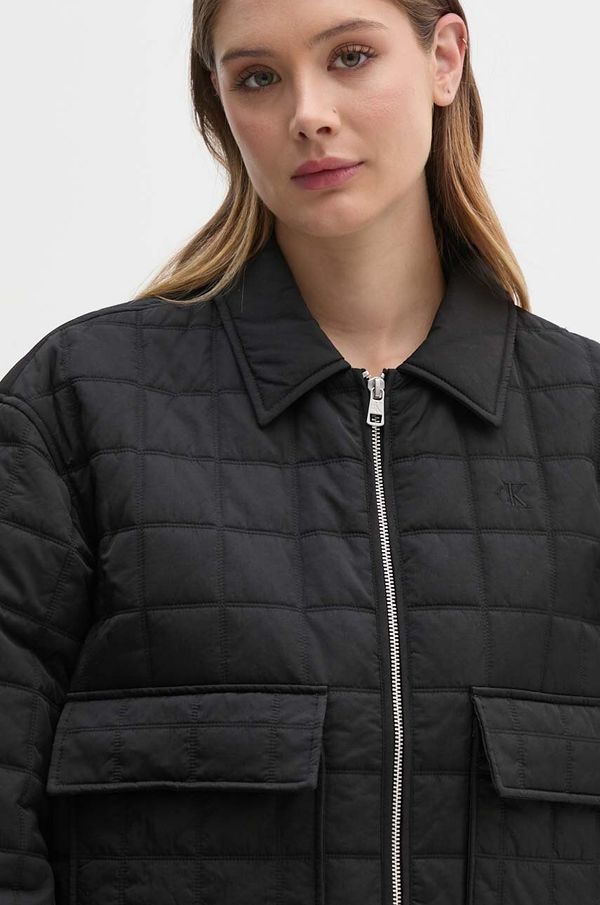 Calvin Klein Jeans Jakna Calvin Klein Jeans za žene, boja: crna, za prijelazno razdoblje, J20J223568