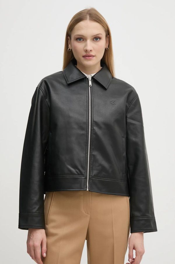 Calvin Klein Jeans Jakna Calvin Klein Jeans za žene, boja: crna, za prijelazno razdoblje, J20J224709