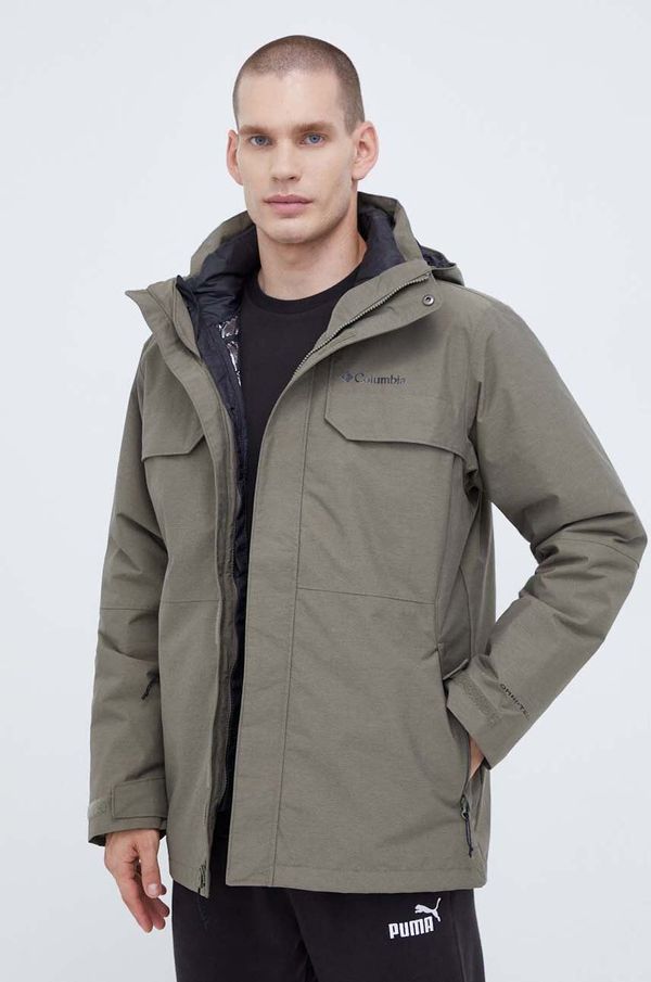 Columbia Jakna Columbia za muškarce, boja: zelena, za prijelazno razdoblje