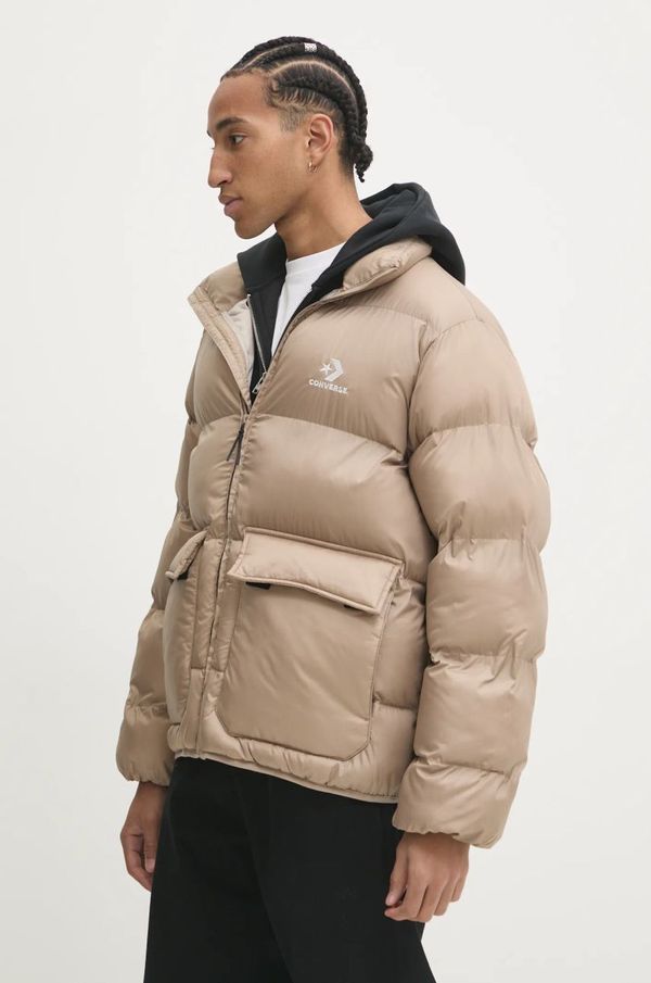 Converse Jakna Converse za muškarce, boja: bež, za zimu, 10027260-A01