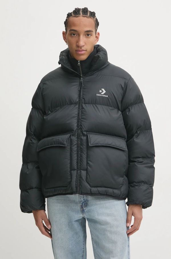 Converse Jakna Converse za muškarce, boja: crna, za zimu, 10027260-A03