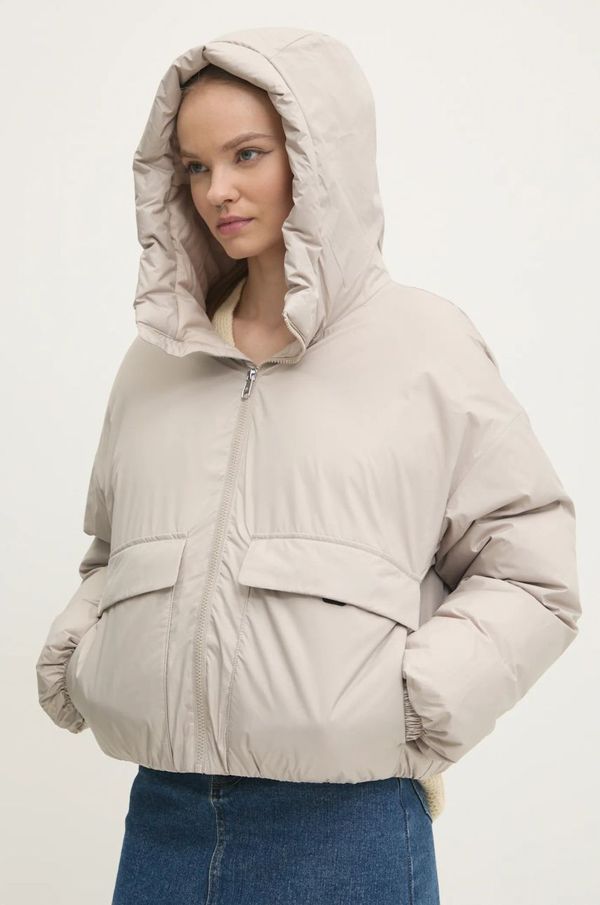 Converse Jakna Converse za žene, boja: bež, za zimu, 10026803-A02