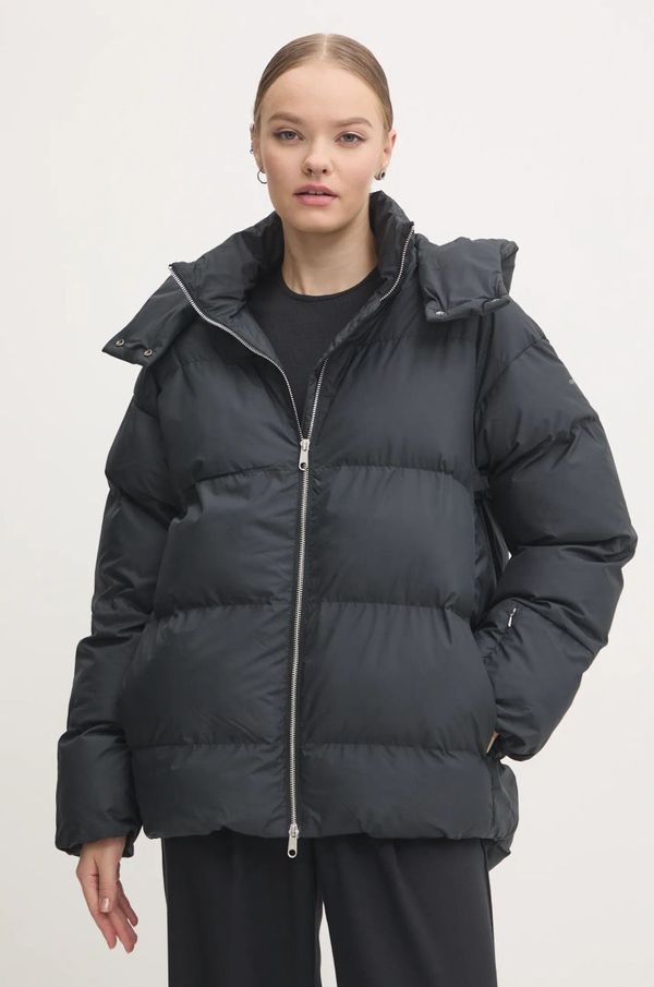 Converse Jakna Converse za žene, boja: crna, za zimu, oversize, 10026795-A01