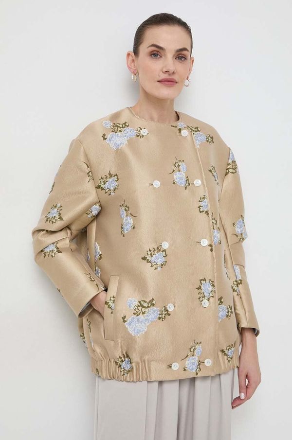 Custommade Jakna Custommade Filina za žene, boja: bež, za prijelazno razdoblje, oversize