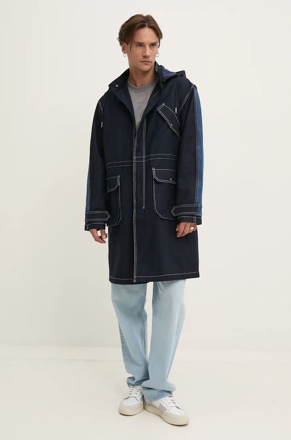 Desigual Jakna Desigual ADAM za muškarce, boja: tamno plava, za prijelazno razdoblje, 24WMEW08