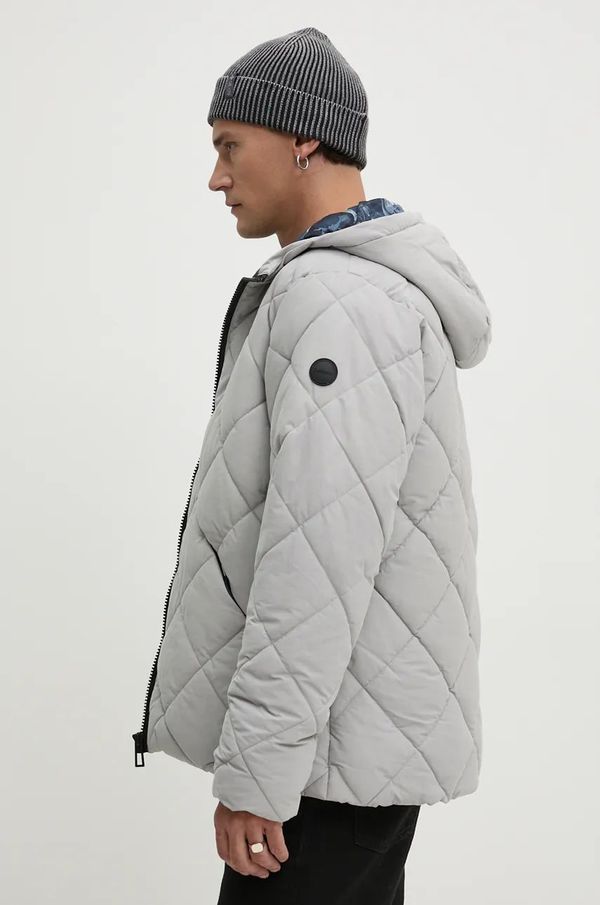 Desigual Jakna Desigual HUGE za muškarce, boja: siva, za zimu, 24WMEW14