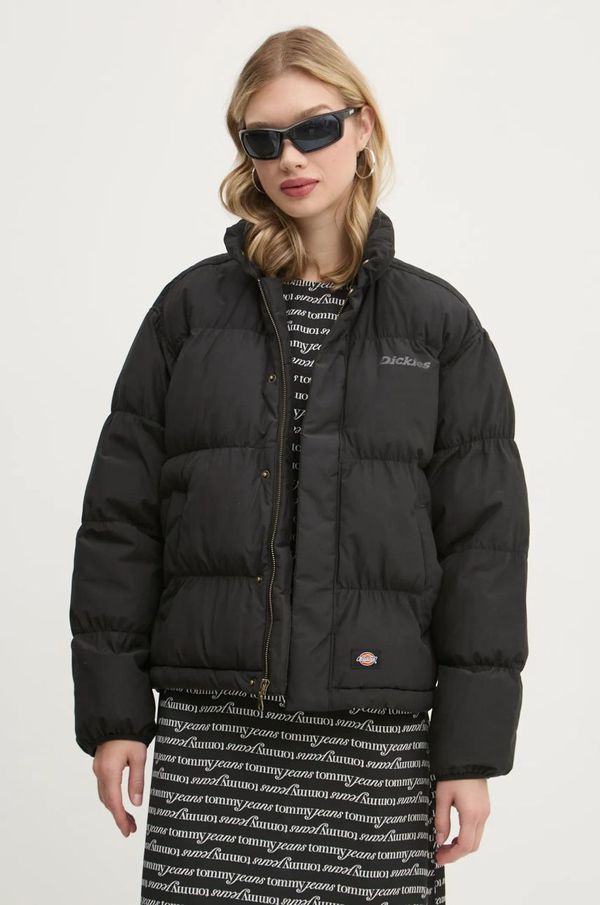 Dickies Jakna Dickies SCOBEY za žene, boja: crna, za zimu, oversize, DK0A4Z36