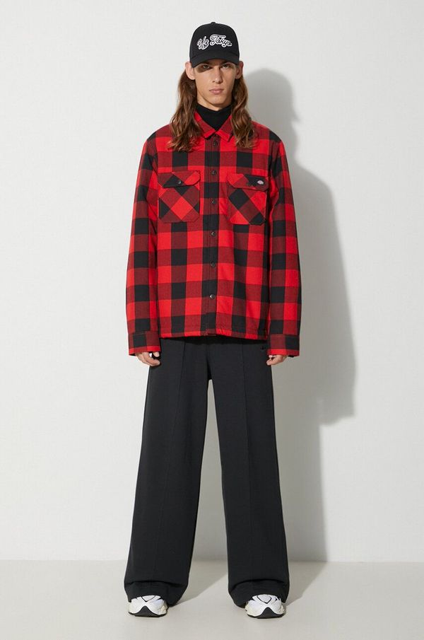 Dickies Jakna Dickies za muškarce, boja: crvena, za prijelazno razdoblje