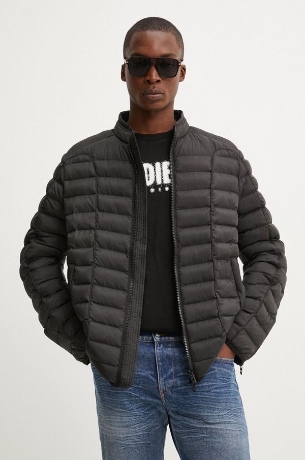 Diesel Jakna Diesel W-PILOT za muškarce, boja: crna, za prijelazno razdoblje, A14719.0BHAZ