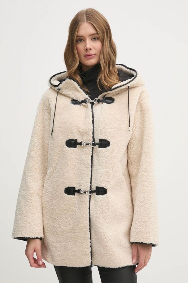 DKNY Jakna Dkny za žene, boja: bež, za prijelazno razdoblje, DLEMFV50