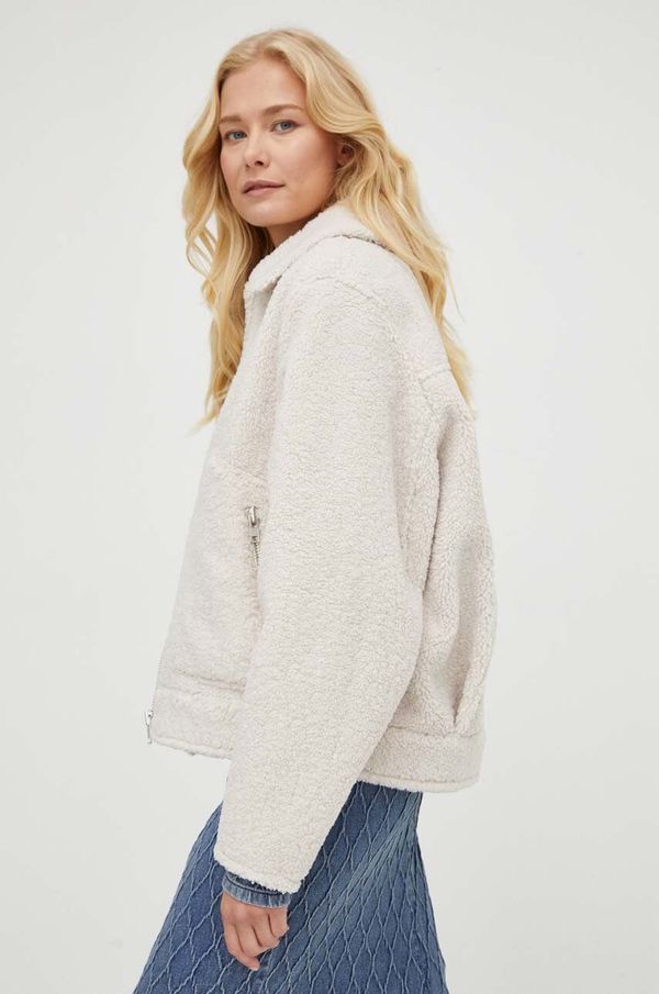 Drykorn Jakna Drykorn za žene, boja: bež, za prijelazno razdoblje, oversize