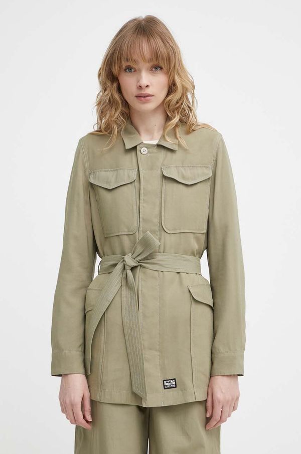 G-Star Raw Jakna G-Star Raw za žene, boja: zelena, za prijelazno razdoblje
