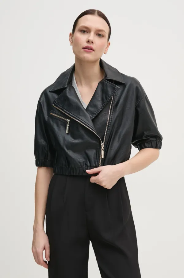 Gaudi Jakna Gaudi za žene, boja: crna, za prijelazno razdoblje, 511BD38005