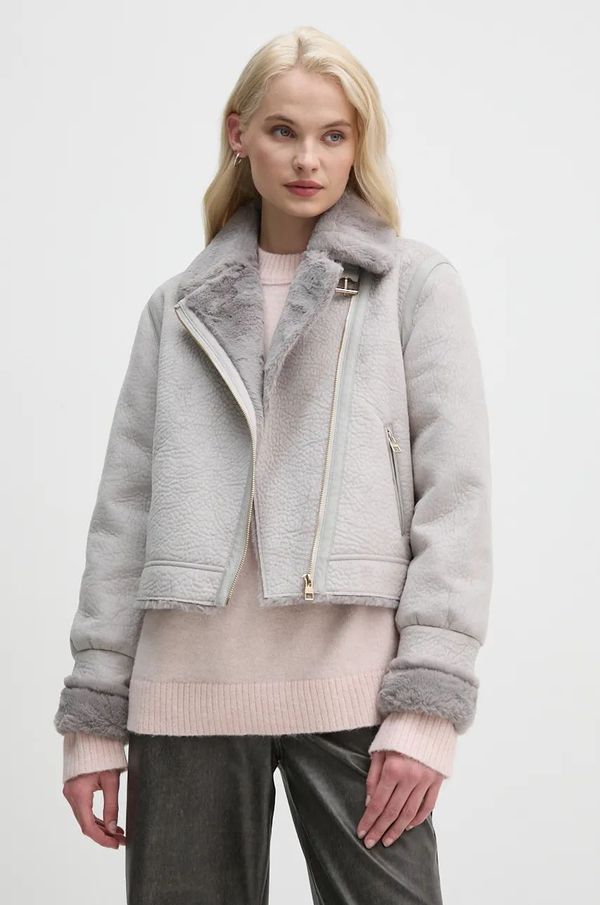 Gaudi Jakna Gaudi za žene, boja: siva, za zimu, 421BD39001