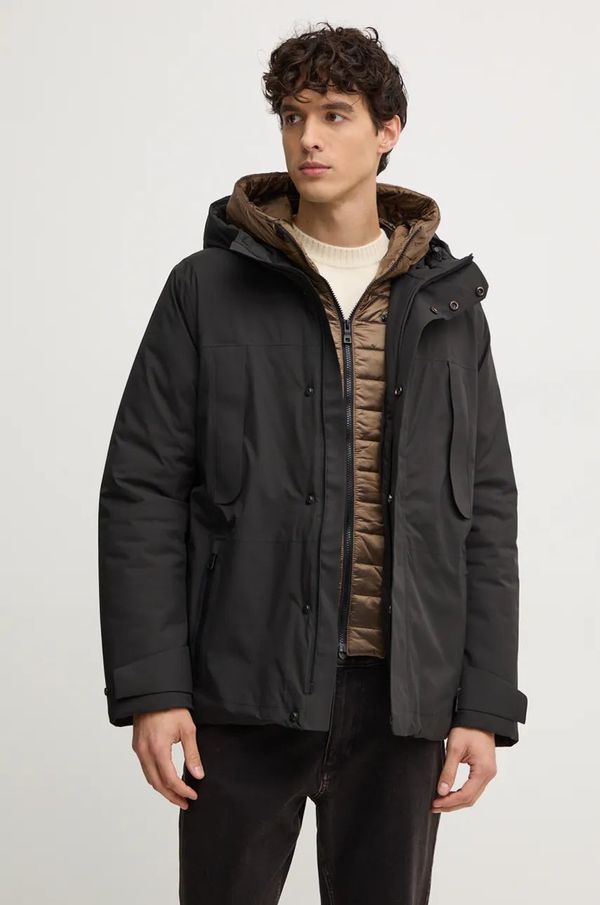 Geox Jakna Geox za muškarce, boja: crna, za zimu, M4621A-T3149-F9000