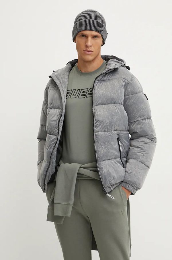 Guess Jakna Guess ALIOTH za muškarce, boja: siva, za zimu, Z4BL01 WGFL0