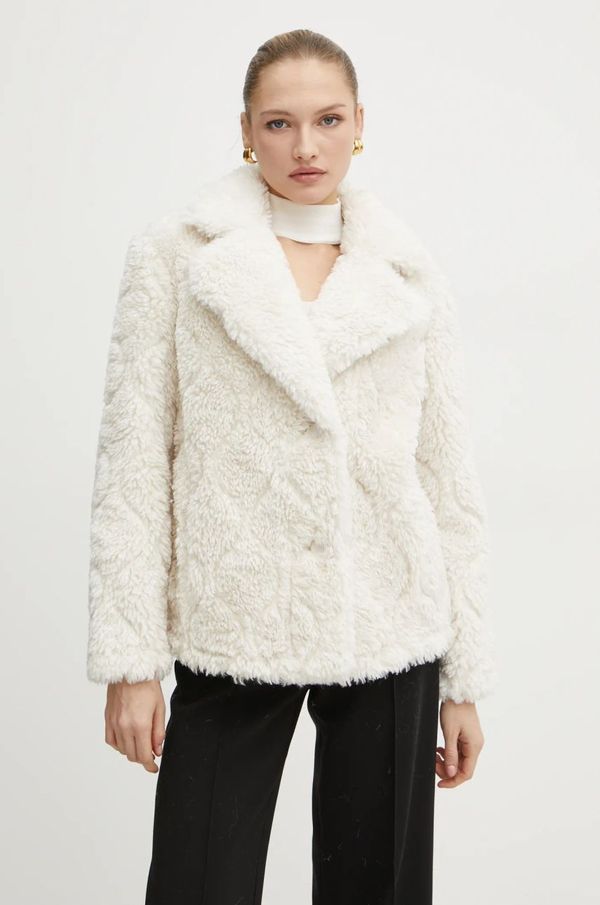 Guess Jakna Guess CRISTEL za žene, boja: bež, za prijelazno razdoblje, W4BL15 WGHY0