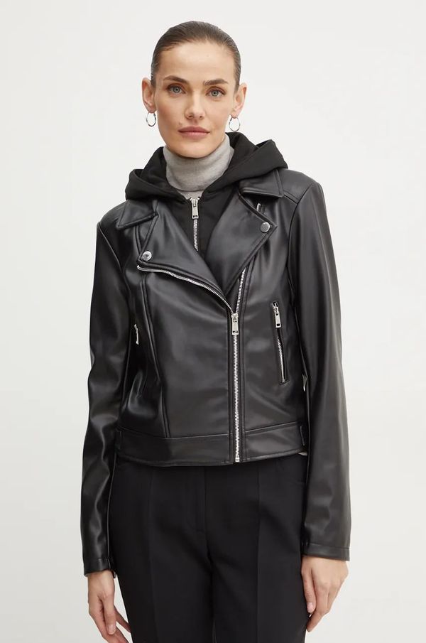 Guess Jakna Guess DEXA za žene, boja: crna, za prijelazno razdoblje, W4BL3O WGOW0