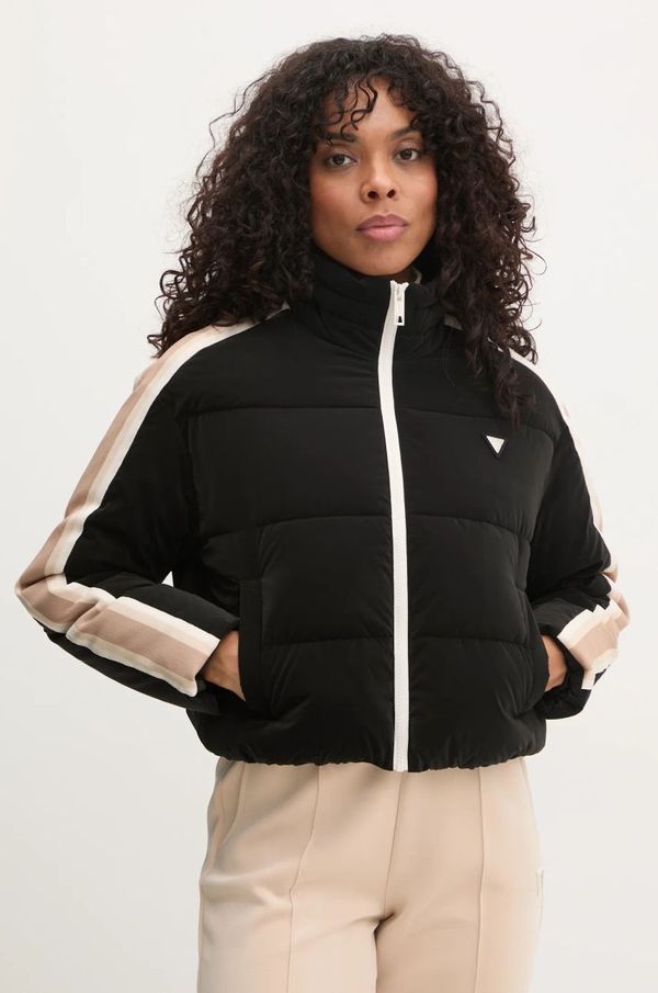 Guess Jakna Guess JEAN za žene, boja: crna, za zimu, V5RL04 WGYC2