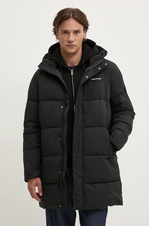 Guess Jeans Jakna Guess Jeans za muškarce, boja: crna, za zimu, M4BL26 WGII2