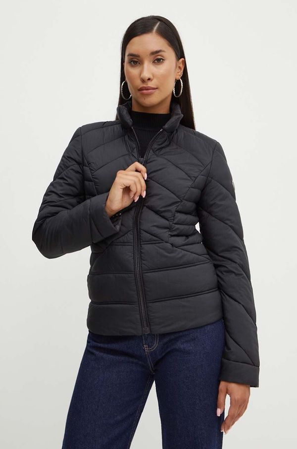 Guess Jakna Guess JULIANE za žene, boja: crna, za prijelazno razdoblje, W4YL39 WGAE2