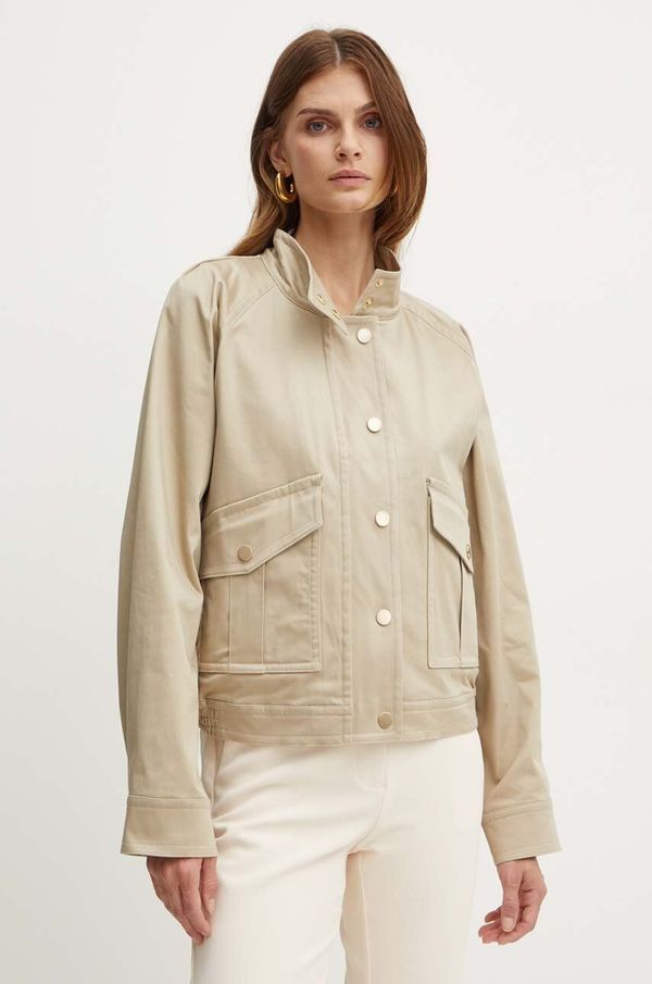 Guess Jakna Guess MANUELA za žene, boja: bež, za prijelazno razdoblje, W4YL19 WGAN0