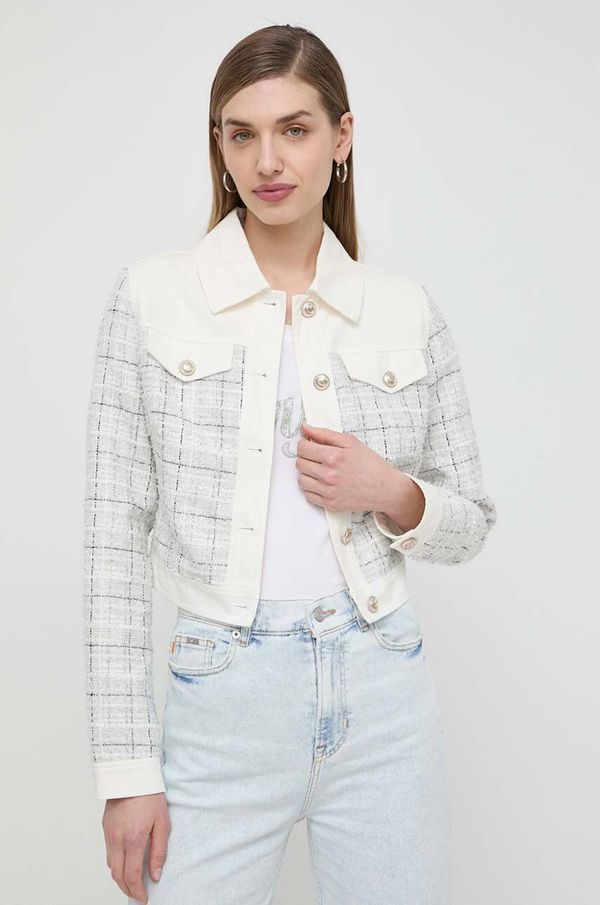 Guess Jakna Guess NATALIE za žene, boja: bež, za prijelazno razdoblje, W4GL21 WFWW2