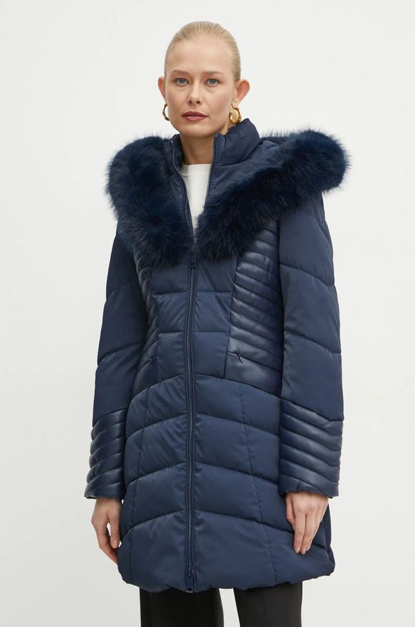 Guess Jakna Guess OXANA za žene, boja: tamno plava, za zimu, W4BL61 WGLZ0