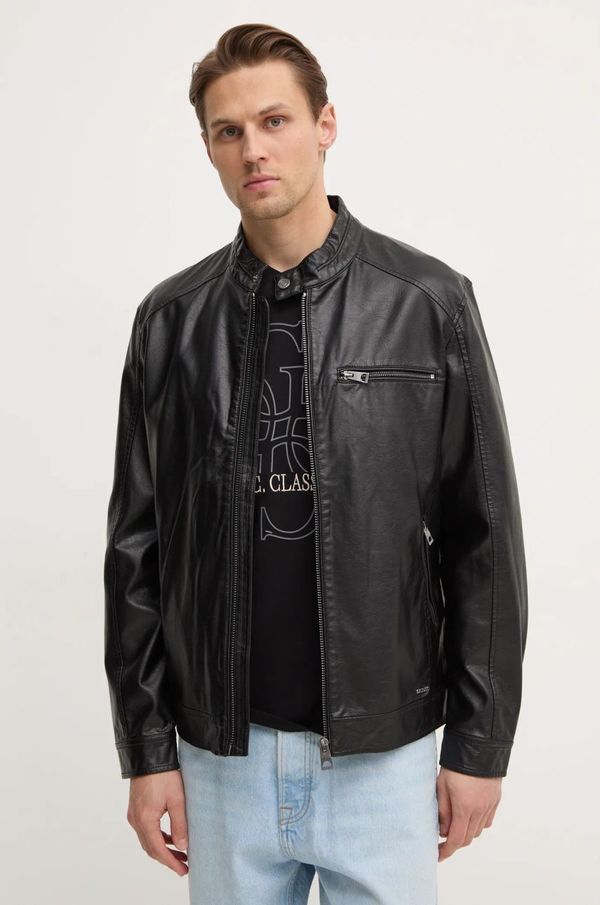 Guess Jakna Guess za muškarce, boja: crna, za prijelazno razdoblje, M5RL00 WGU60