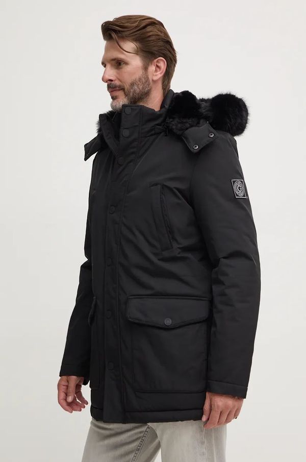 Guess Jakna Guess za muškarce, boja: crna, za zimu, M4BL41.WGJP2