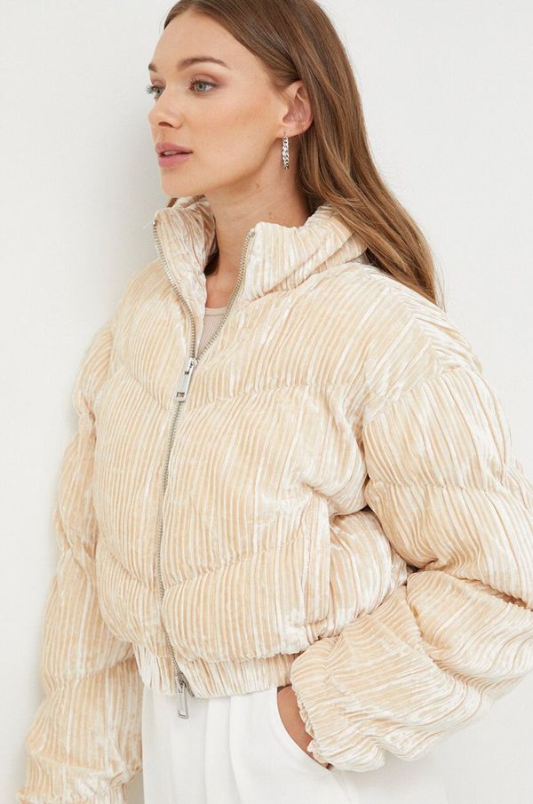 Guess Jakna Guess za žene, boja: bež, za zimu