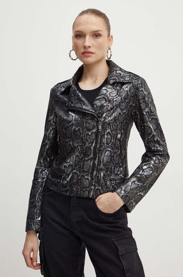 Guess Jakna Guess za žene, boja: crna, za prijelazno razdoblje, W4RL32 WFZU0