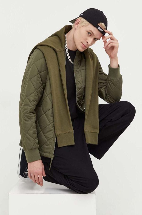 Hollister Co. Jakna Hollister Co. za muškarce, boja: zelena, za prijelazno razdoblje