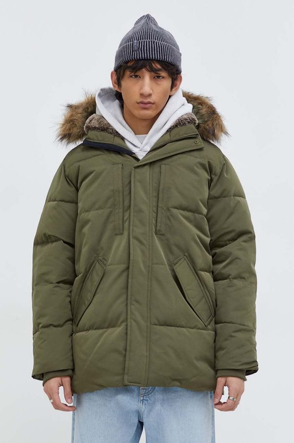 Hollister Co. Jakna Hollister Co. za muškarce, boja: zelena, za zimu