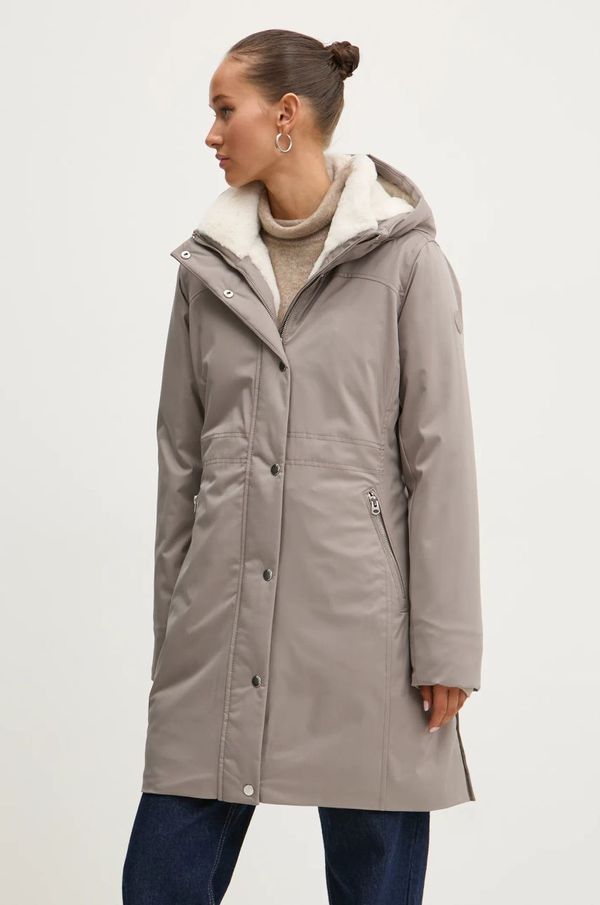 Hollister Co. Jakna Hollister Co. za žene, boja: bež, za prijelazno razdoblje, KI344-4657