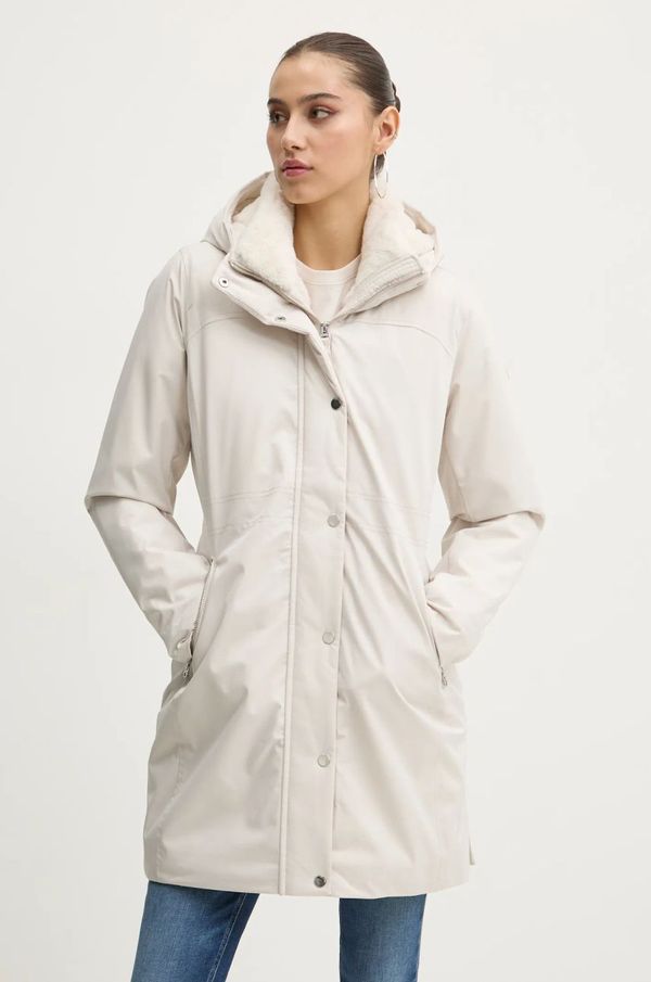 Hollister Co. Jakna Hollister Co. za žene, boja: bež, za zimu, KI344-4658