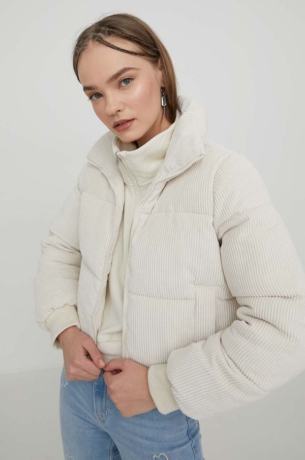 Hollister Co. Jakna Hollister Co. za žene, boja: bež, za zimu