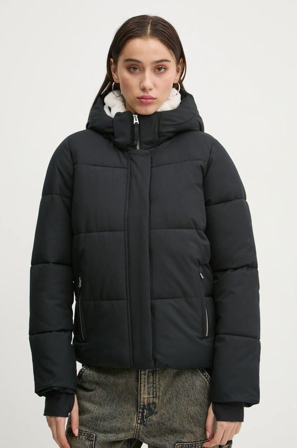 Hollister Co. Jakna Hollister Co. za žene, boja: crna, za prijelazno razdoblje, KI344-4654