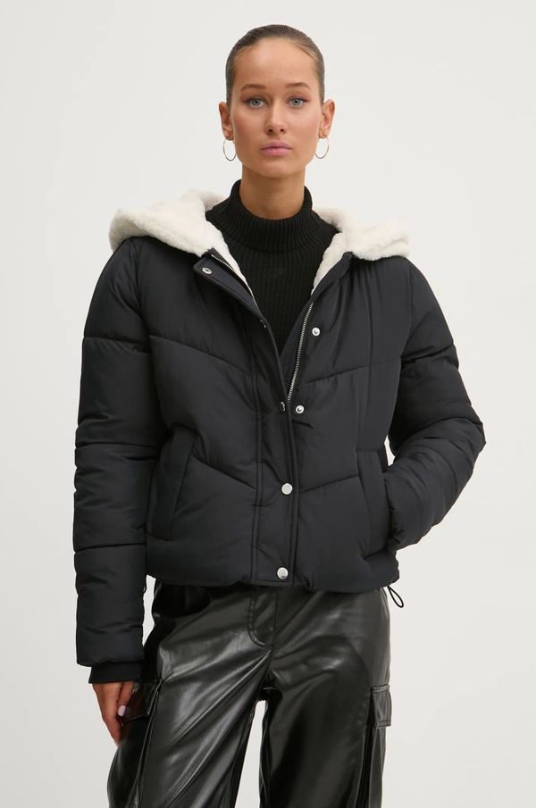 Hollister Co. Jakna Hollister Co. za žene, boja: crna, za zimu, KI344-4601