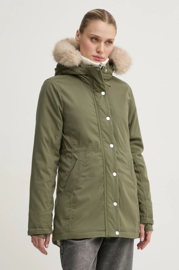 Hollister Co. Jakna Hollister Co. za žene, boja: zelena, za zimu, KI344-4506