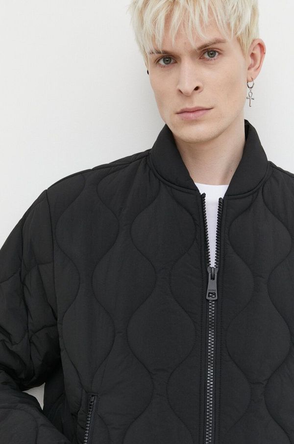 Hugo Blue Jakna Hugo Blue za muškarce, boja: crna, za prijelazno razdoblje, oversize