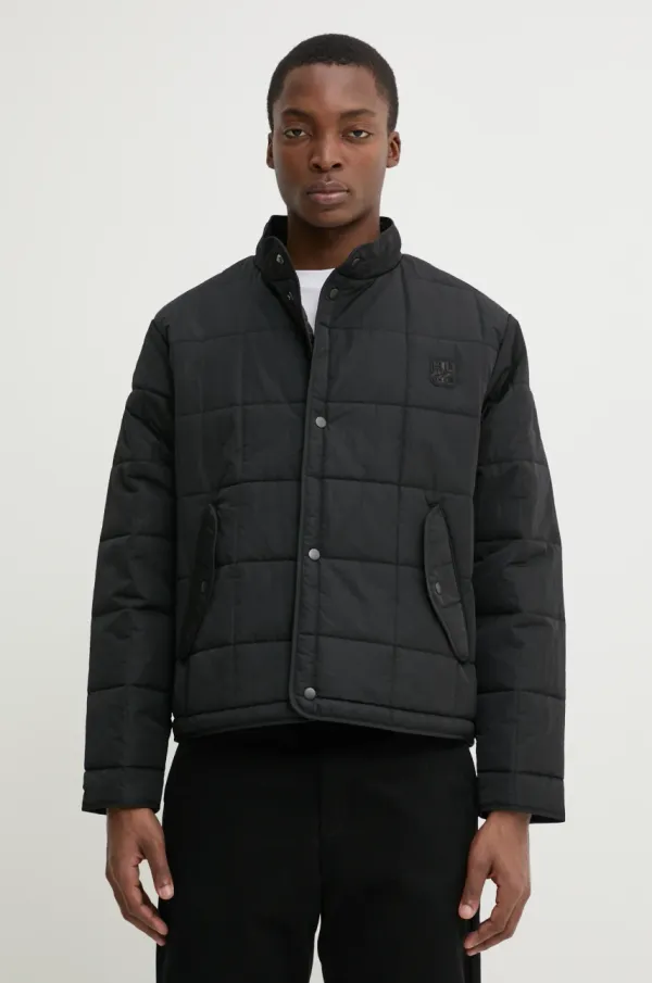 HUGO Jakna HUGO za muškarce, boja: crna, za prijelazno razdoblje, 50530755