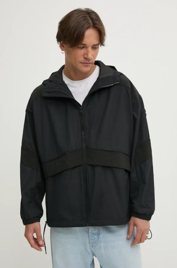 HUGO Jakna HUGO za muškarce, boja: crna, za prijelazno razdoblje, oversize, 50531882