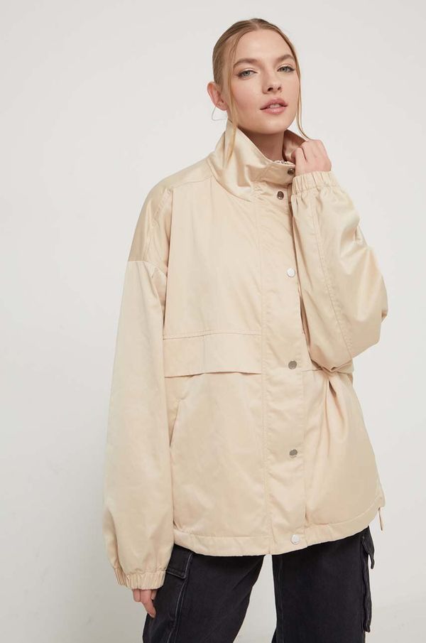 Hugo Jakna HUGO za žene, boja: bež, za prijelazno razdoblje, oversize