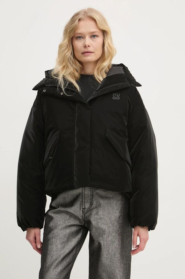 Hugo Jakna HUGO za žene, boja: crna, za zimu, oversize, 50521377